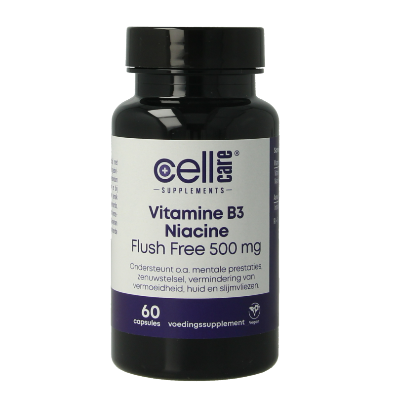 CellCare Vitamine B3 niacine flush free 500mg 60 Vegetarische capsules