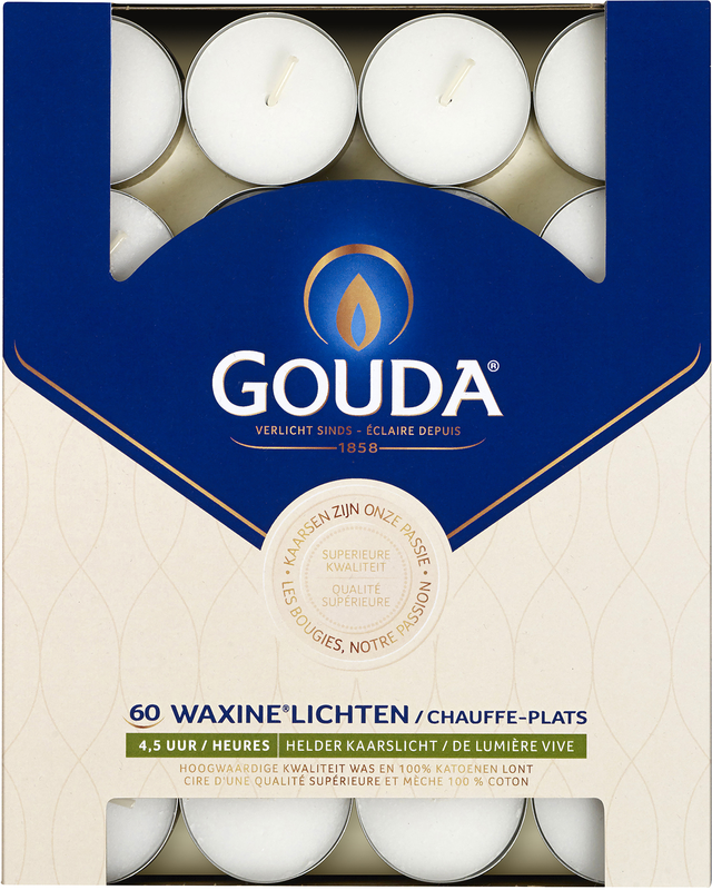 Gouda Waxinelicht 4.5 uur wit 60 Stuks