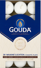 Gouda Waxinelicht 8 uur wit 30 Stuks