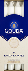 Gouda Kroonkaars wit 240/24 8 Stuks