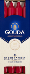 Gouda Kroonkaars robijnrood 240/24 8 Stuks