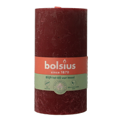 Bolsius Rustiekkaars shine 130/68 velvet red 1.00 Stuks
