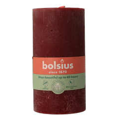 Bolsius Rustiekkaars shine 130/68 velvet red 1.00 Stuks