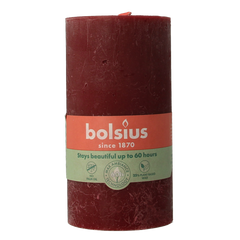 Bolsius Rustiekkaars shine 130/68 velvet red 1 Stuks