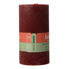 Bolsius Rustiekkaars shine 130/68 velvet red 1 Stuks