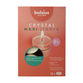 Bolsius Crystal maxi lights 8 uur doos 12 Stuks