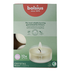 Bolsius Crystal maxi lights 8 uur doos 12.00 Stuks