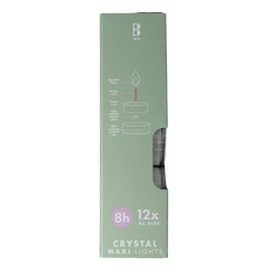 Bolsius Crystal maxi lights 8 uur doos 12.00 Stuks