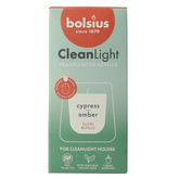 Bolsius Clean Light navulling cypress / Amber 2 Stuks