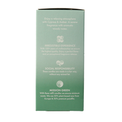 Bolsius Clean Light navulling cypress / Amber 2 Stuks