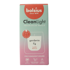Bolsius Clean Light navulling gardenia / fig 2 Stuks