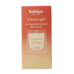 Bolsius Clean Light navulling 2 pack Grapefruit / Ginger 212 Gram