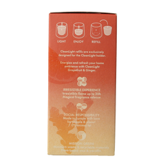 Bolsius Clean Light navulling 2 pack Grapefruit / Ginger 212 Gram