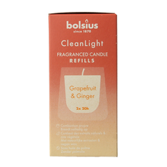 Bolsius Clean Light navulling 2 pack Grapefruit / Ginger 212 Gram