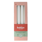 Bolsius Dinerkaarsen 230/20 cloudy white 8 Stuks