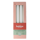 Bolsius Dinerkaarsen 230/20 cloudy white 8.00 Stuks