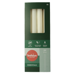 Bolsius Dinerkaarsen 230/20 cloudy white 8 Stuks