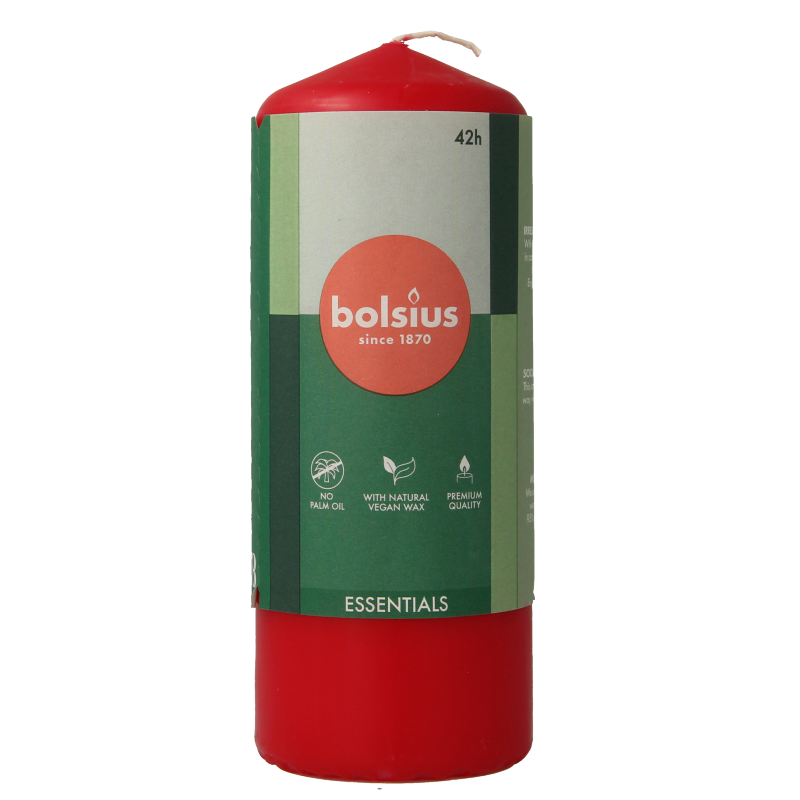 Bolsius Stompkaars 150/58 delicate red 1 Stuks