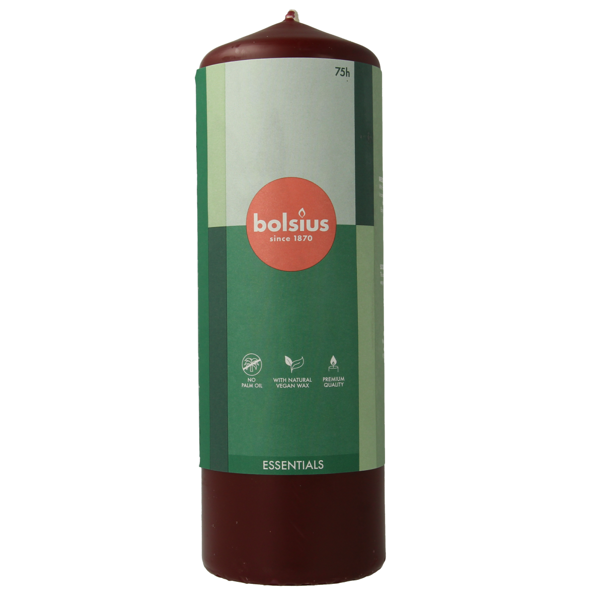 Bolsius Stompkaars 200/68 velvet red 1.00 Stuks
