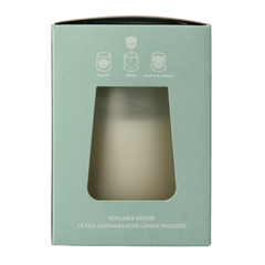 Bolsius Clean Light starterkit houder wit - incl. geurloze 1 Stuks