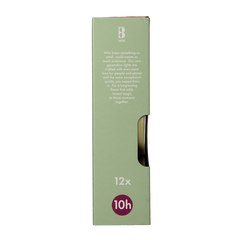 Bolsius Maxi lichten 10uur wit met gouden cup 12 Stuks