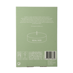 Bolsius Maxi lichten 10uur wit met gouden cup 12 Stuks