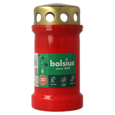 Bolsius Herdenkingslicht nr3 rood met deksel 1.00 Stuks