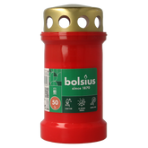 Bolsius Herdenkingslicht nr3 rood met deksel 1 Stuks
