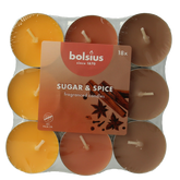 Bolsius Geurtheelicht multi colour brick 18 sugar & spice 18 Stuks