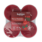 Bolsius Maxlicht merry moments cinnamon ginger 8 Stuks