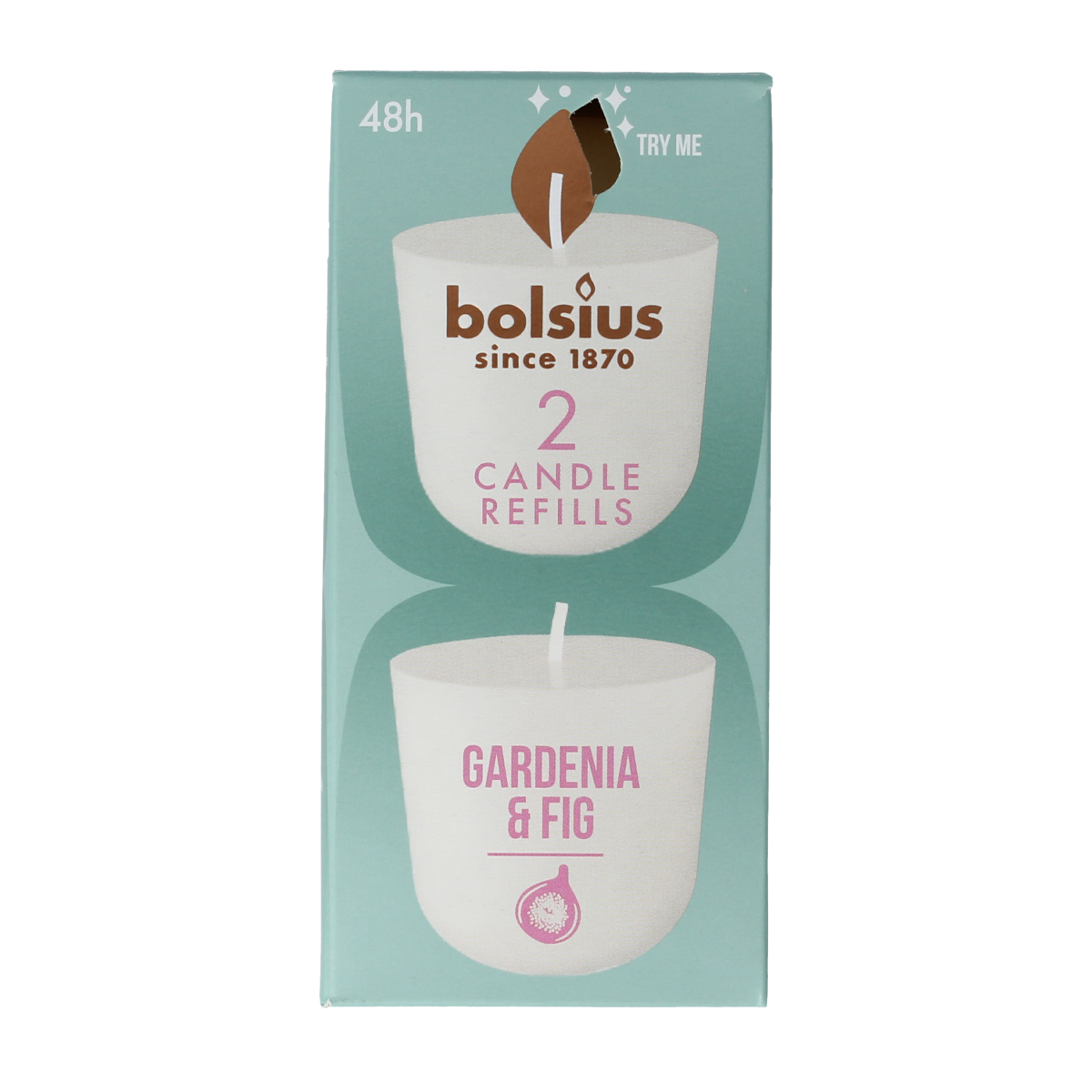 Bolsius Clean light gardenia & fig navul 2.00 Stuks