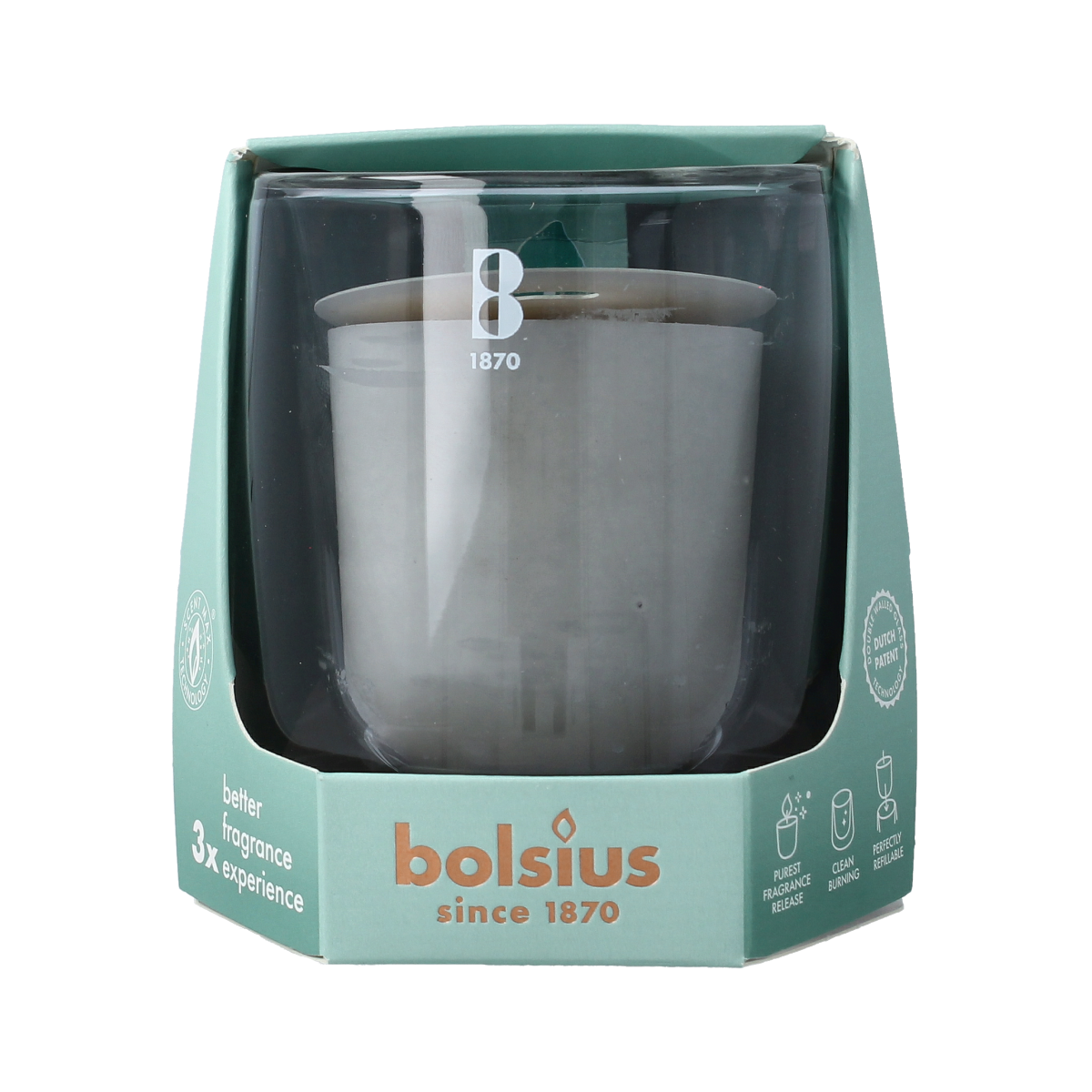 Bolsius Clean light startkit cypress & amber 1.00 Stuks