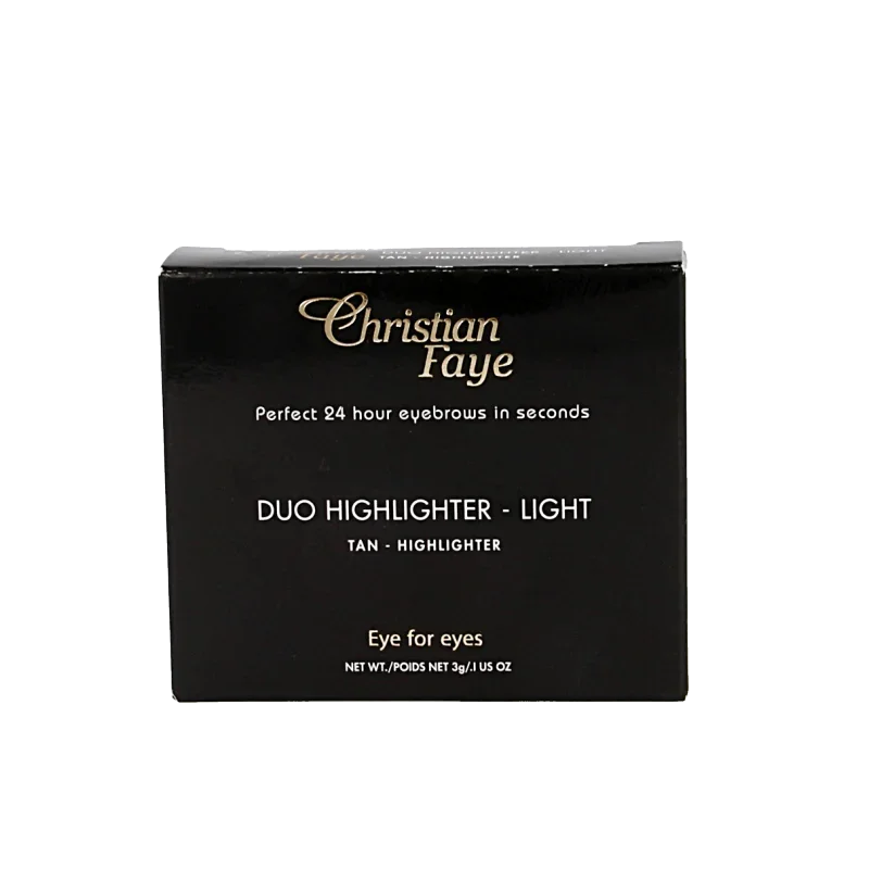 Christian Faye Eyebrow make up duo highlighter light 1 Stuks