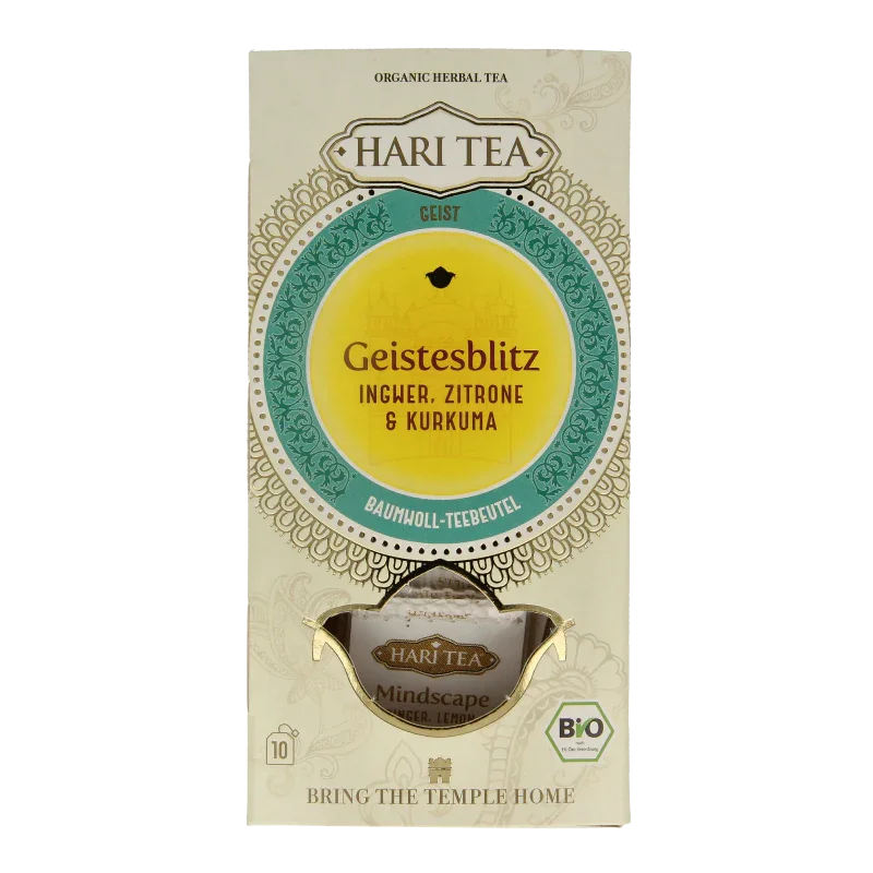 Hari Tea Ginger lemon & tumeric mindscape ginger bio 10 Stuks