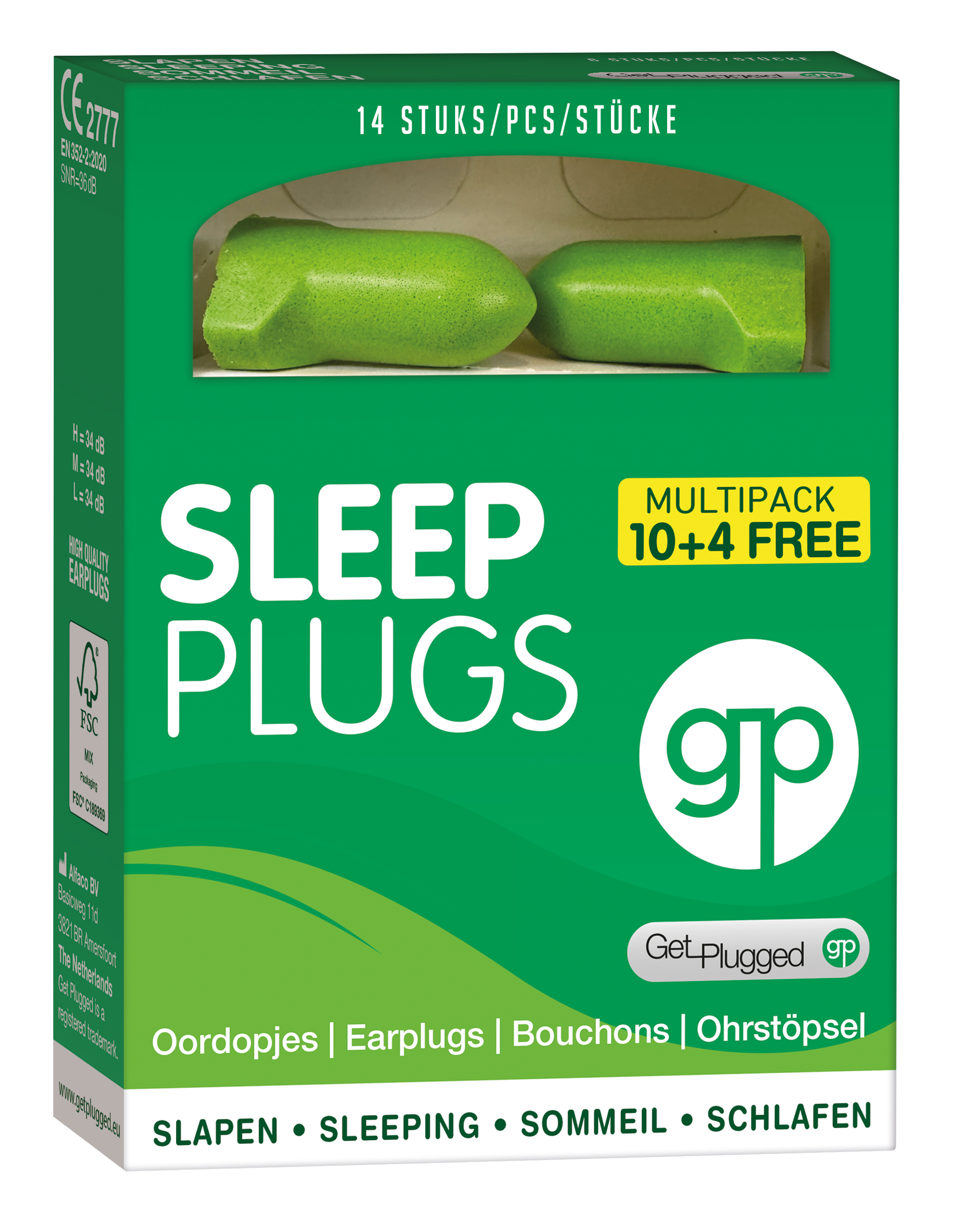 Get Plugged Sleep plugs oordopjes 7 Paar