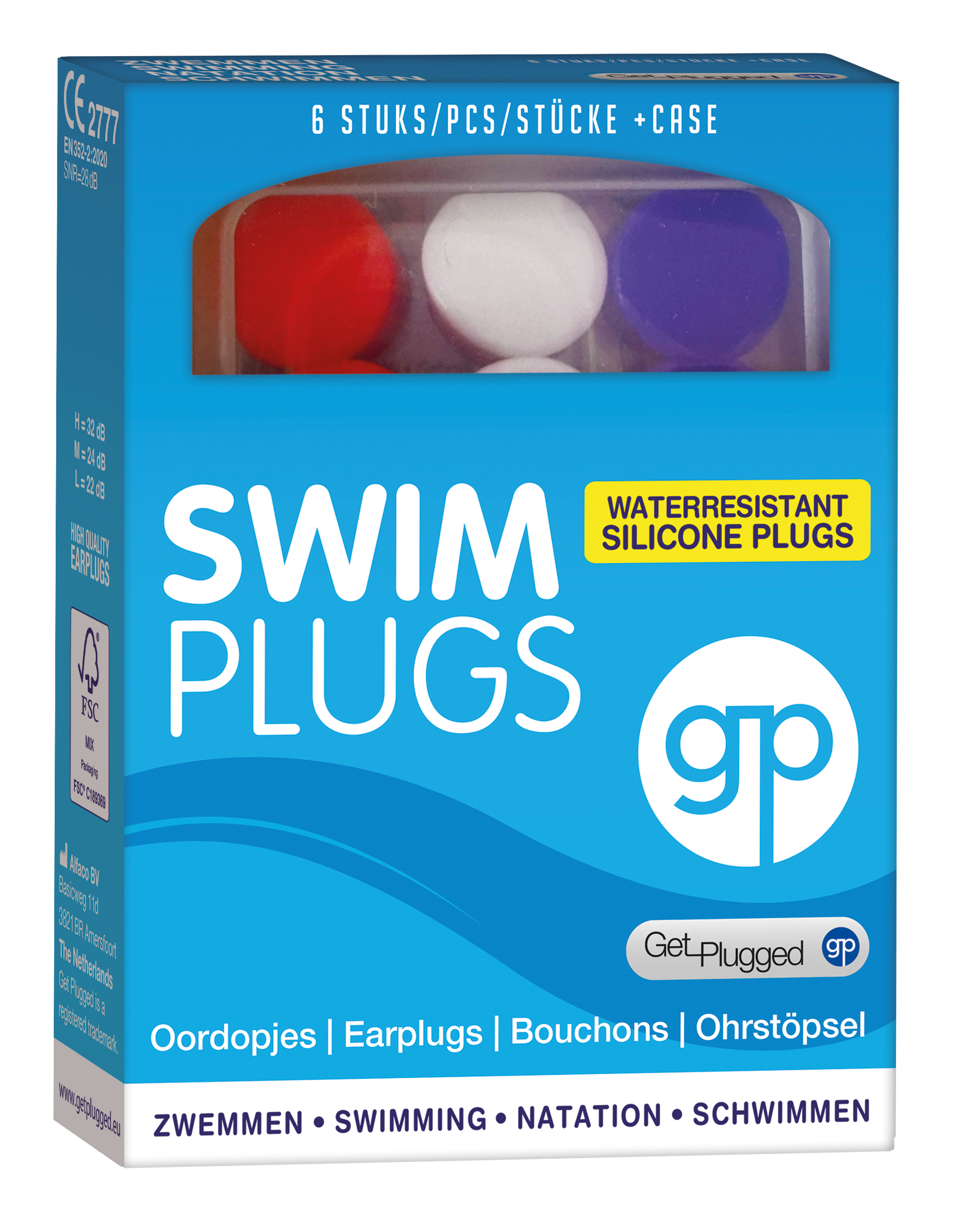 Get Plugged Swim plugs oordopjes 3 Paar
