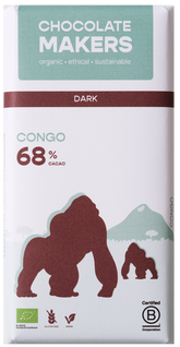 Chocolatemakers Gorilla bar 68% puur bio 80 Gram