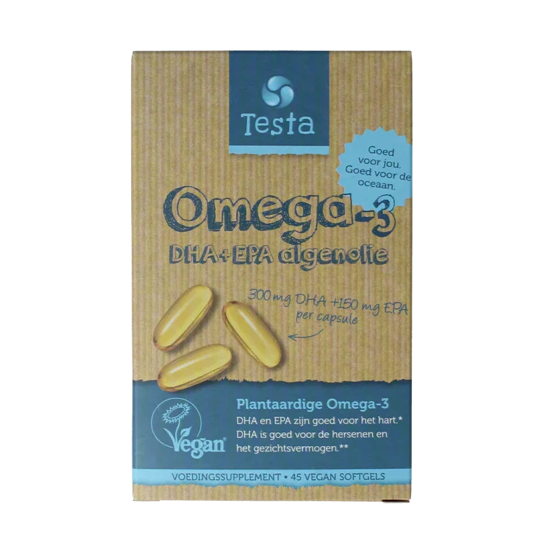 Testa Omega 3 algenolie 300mg DHA + 150mg EPA vegan 45 Softgels