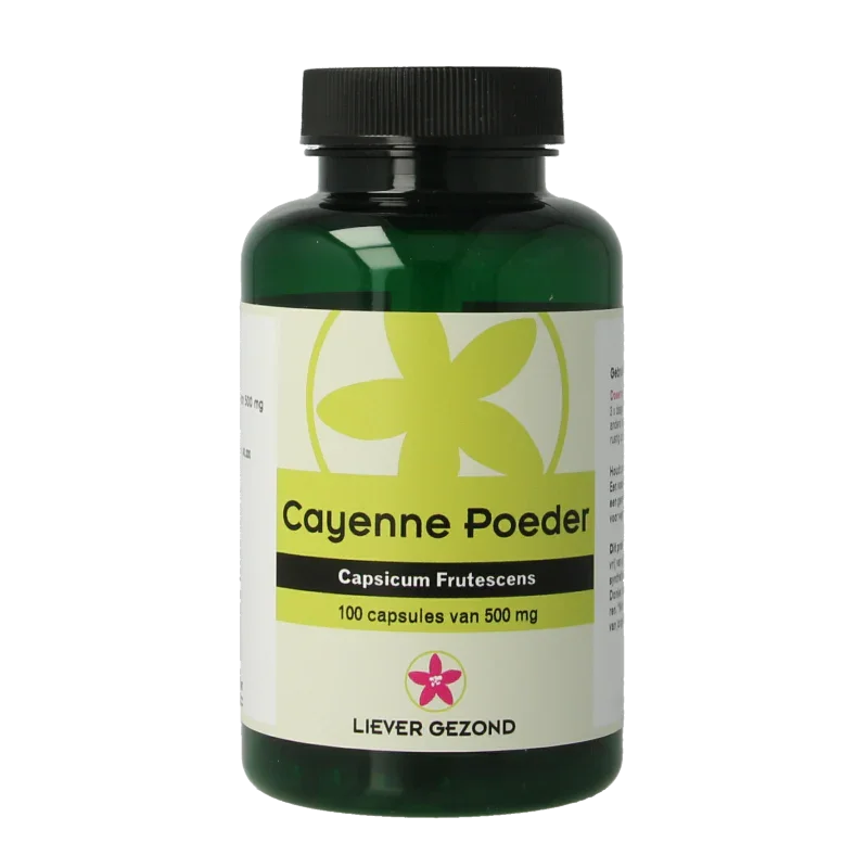 Liever Gezond Cayenne poeder 100 Capsules