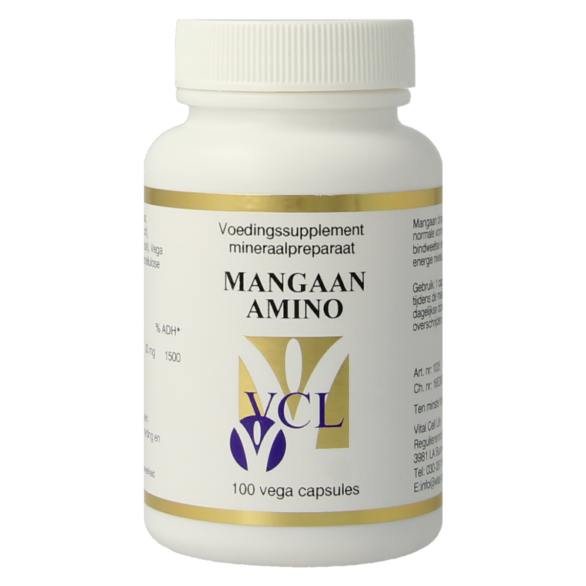 Vital Cell Life Mangaan amino 30mg 100.00 Vegetarische capsules