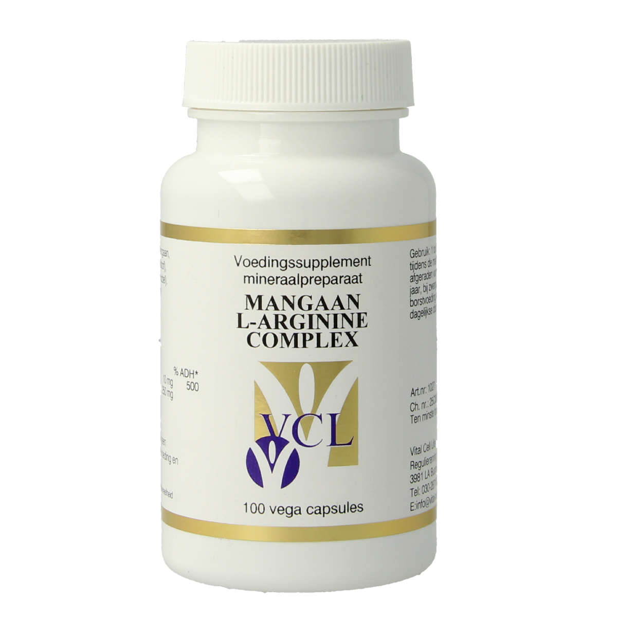 Vital Cell Life Mangaan/L-Arginine complex 100.00 Vegetarische capsules