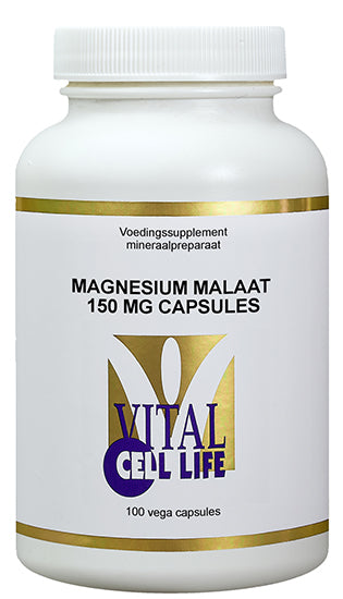 Vital Cell Life Magnesium malaat 150mg capsules 100 Vegetarische capsules