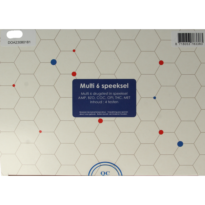 Testjezelf.nu Multidrugtest 6 speeksel kit 4 Stuks