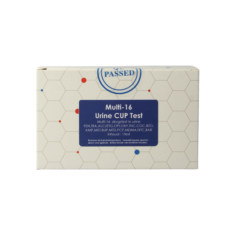 Testjezelf.nu Multi 16 drugstest cup urine 1 Stuks