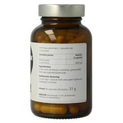 Hanoju L-Carnosine 400mg 60 Vegetarische capsules