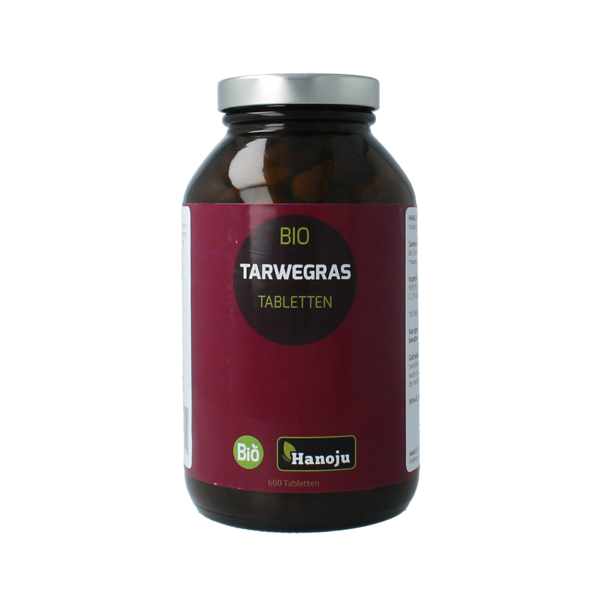Hanoju Tarwegras glas flacon bio 600.00 Tabletten