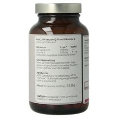 Hanoju Co-enzym Q10 250mg vitamine C 250mg 90 Capsules