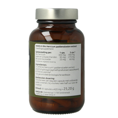 Hanoju Hericium extract bio 60 Vegetarische capsules