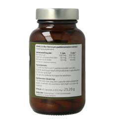 Hanoju Hericium extract bio 60.00 Vegetarische capsules
