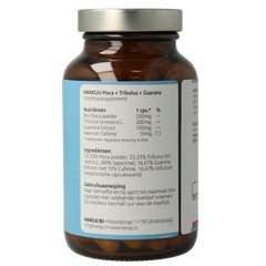 Hanoju Tribulus maca guarana extract 90.00 Vegetarische capsules